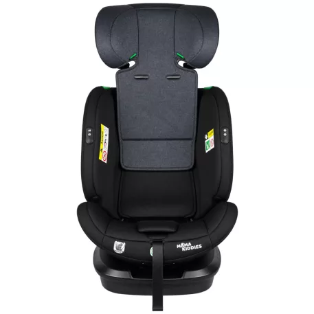 Mama Kiddies® Turbo Wings i-Size otočná autosedačka 40–150 cm, ISOFIX, 360°, Top Tether – tmavosivá + darček