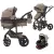 Mama Kiddies® Evening Star 4v1 Black Edition multifunkčný kočík s príslušenstvom v béžovo-hnedej farbe s ISOFIX základňou + darček