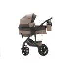 Mama Kiddies® Evening Star 4v1 Black Edition multifunkčný kočík s príslušenstvom v béžovo-hnedej farbe s ISOFIX základňou + darček