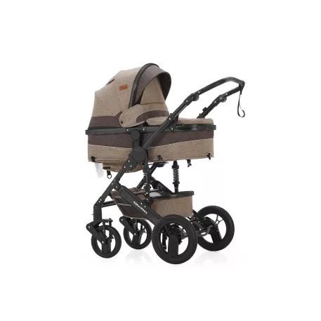Mama Kiddies® Evening Star 4v1 Black Edition multifunkčný kočík s príslušenstvom v béžovo-hnedej farbe s ISOFIX základňou + darček