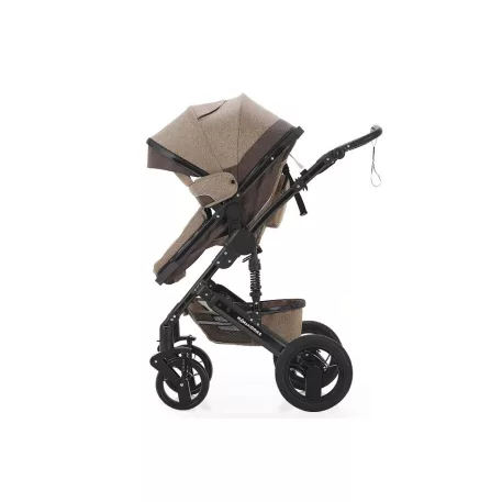Mama Kiddies® Evening Star 4v1 Black Edition multifunkčný kočík s príslušenstvom v béžovo-hnedej farbe s ISOFIX základňou + darček