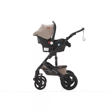 Mama Kiddies® Evening Star 4v1 Black Edition multifunkčný kočík s príslušenstvom v béžovo-hnedej farbe s ISOFIX základňou + darček