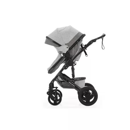 Mama Kiddies® Evening Star 4v1 Black Edition multifunkčný kočík s príslušenstvom v sivej farbe s ISOFIX základňou + darček