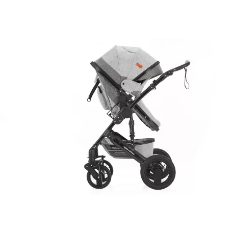Mama Kiddies® Evening Star 4v1 Black Edition multifunkčný kočík s príslušenstvom v sivej farbe s ISOFIX základňou + darček