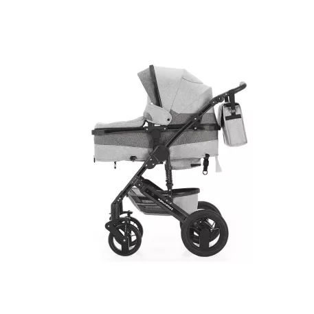 Mama Kiddies® Evening Star 4v1 Black Edition multifunkčný kočík s príslušenstvom v sivej farbe s ISOFIX základňou + darček