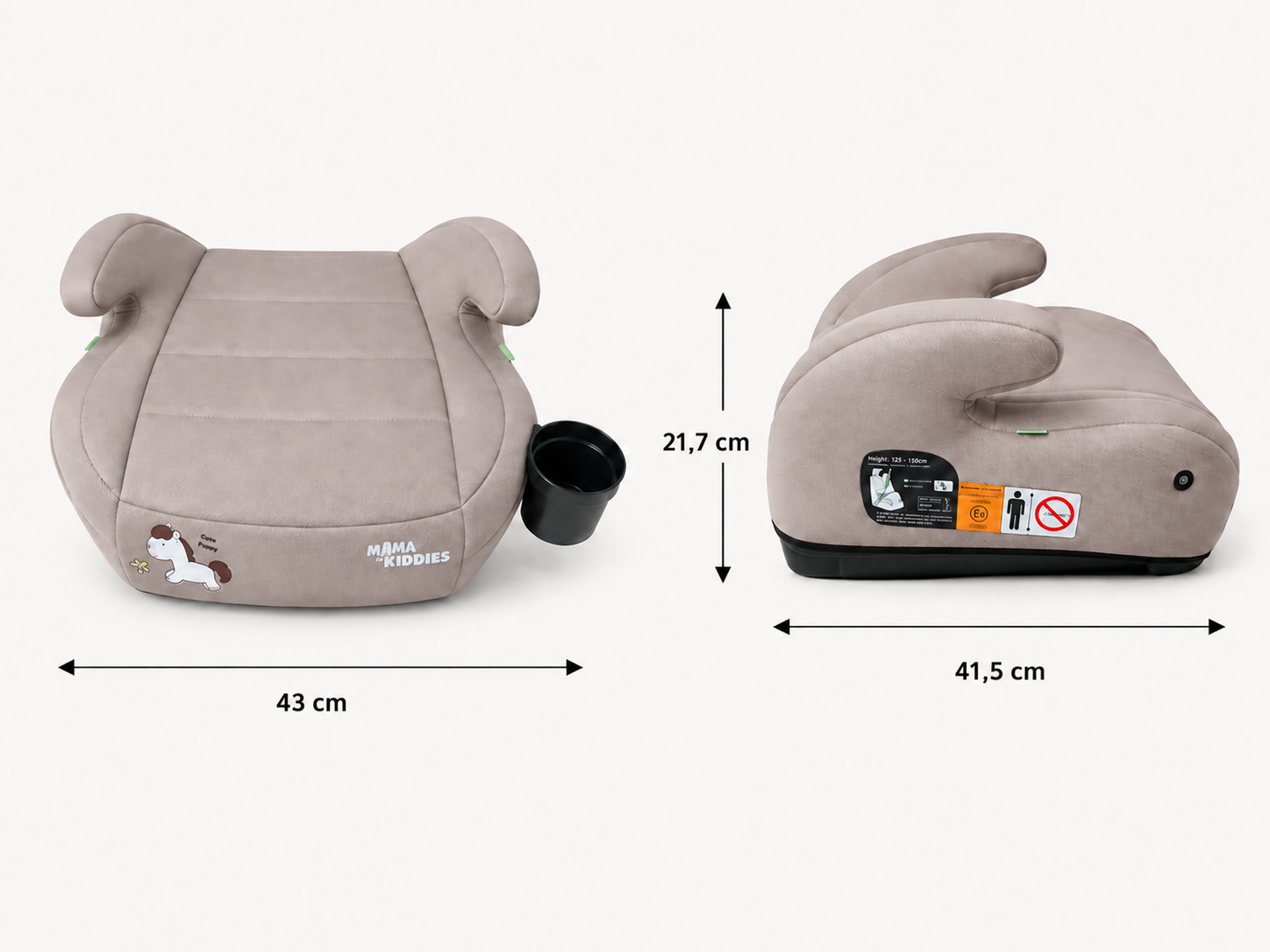 Rozmery Mama Kiddies® i-Size HappyRide podsedák