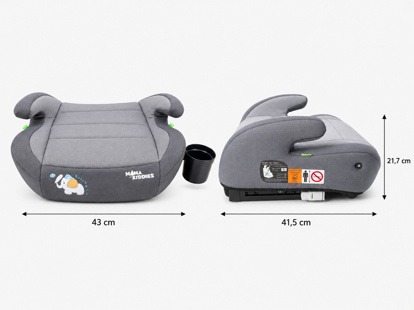 Rozmery podsedáka Mama Kiddies® i-Size HappyRide ISOFIX