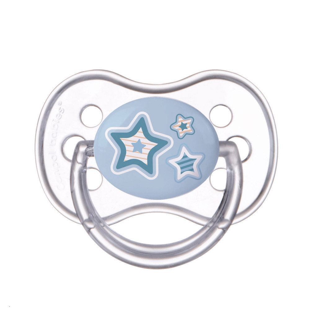 Canpol Babies Silikónový cumlík so symetrickou špičkou 0-6m NEWBORN BABY modrý
