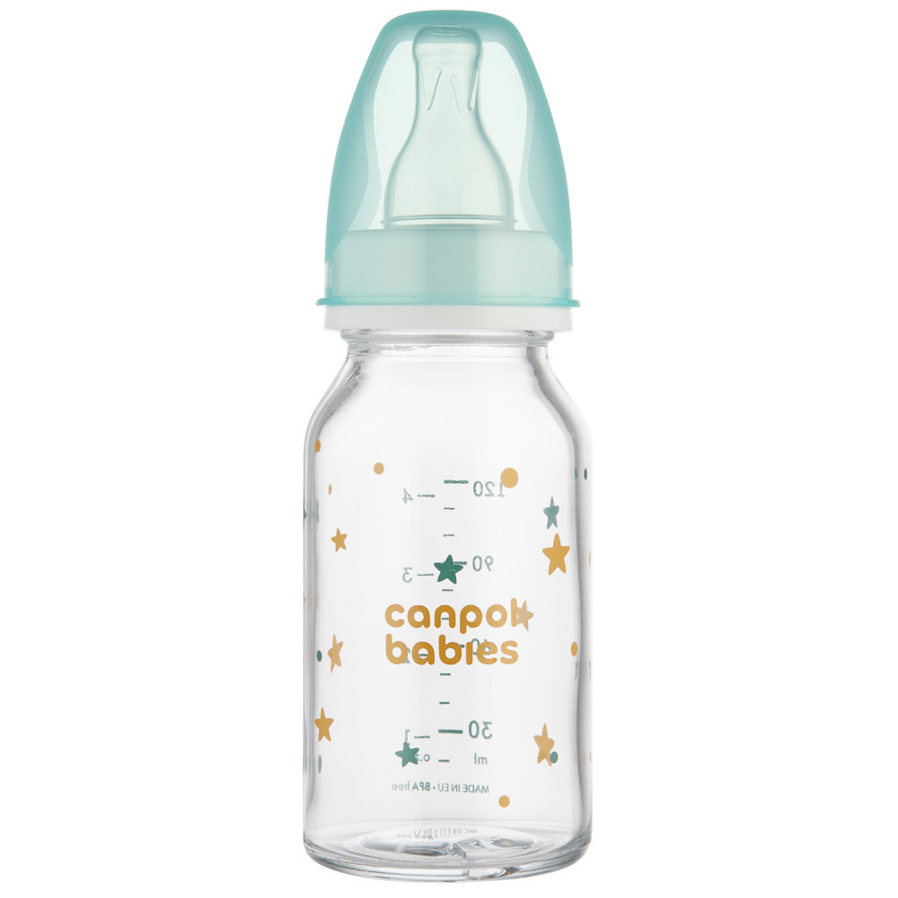 Canpol babies Sklenená fľaša s úzkym hrdlom 120 ml TOYS