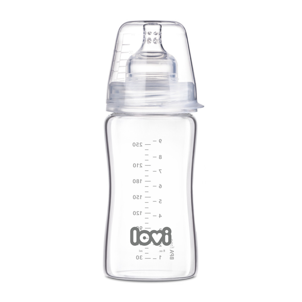 LOVI sklenená dojčenská fľaša 250 ml
