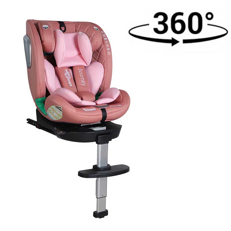 Mama Kiddies® Journey otočná autosedačka v ružovej farbe