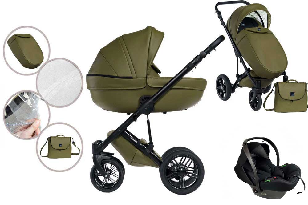 Mama Kiddies® Max 500 multifunkčný kočík v olivovej farbe