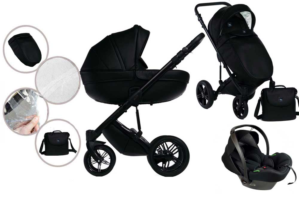 Mama Kiddies® Max 500 multifunkčný kočík v čiernej farbe