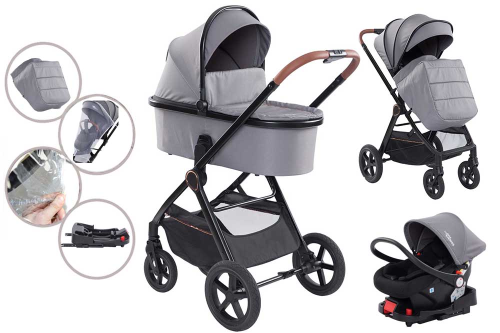 Mama Kiddies® Primo 4 v 1 prémiový kočík so základňou ISOFIX